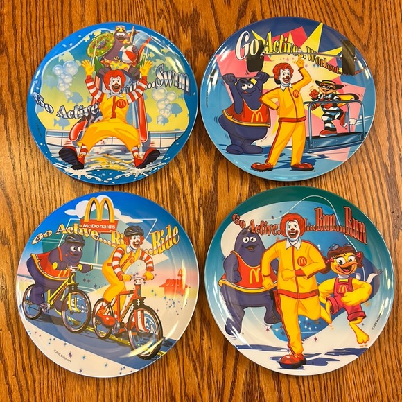 2005 McDonald’s Go Active Melamine Plates Complete Set - Picture 1 of 14